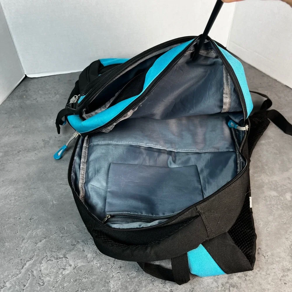 Fanspack Blue Black‎ Multi-Pocket School Travel Backpack with Reflective Straps